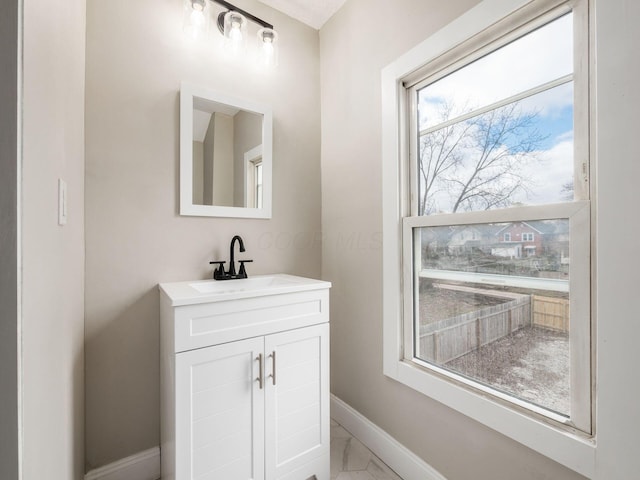 bathroom featuring vanity