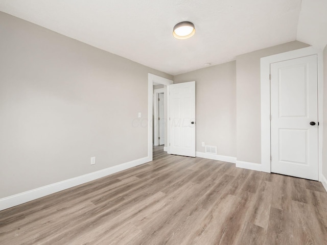 interior space with light hardwood / wood-style flooring