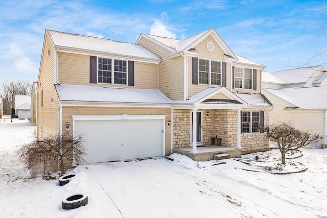 view of front of house featuring a garage