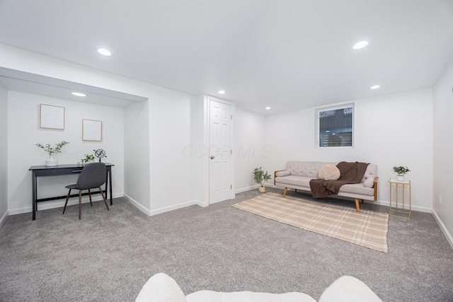 view of carpeted living room