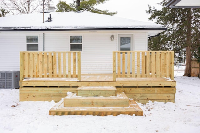 exterior space with a wooden deck