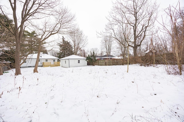 view of snowy yard