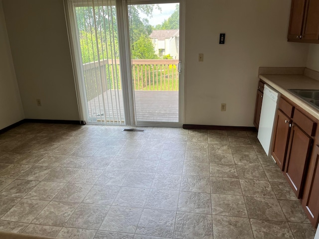 interior space with dishwasher