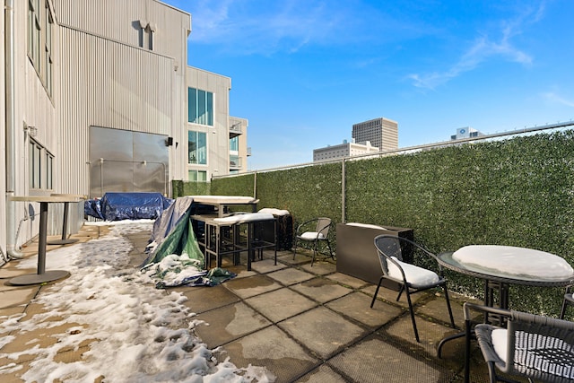 view of patio with a balcony