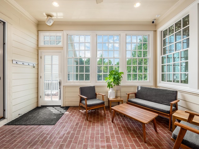 sunroom featuring plenty of natural light