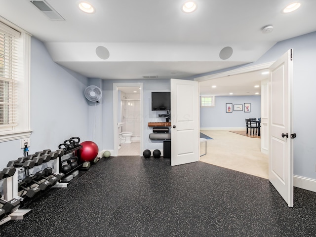 view of exercise room