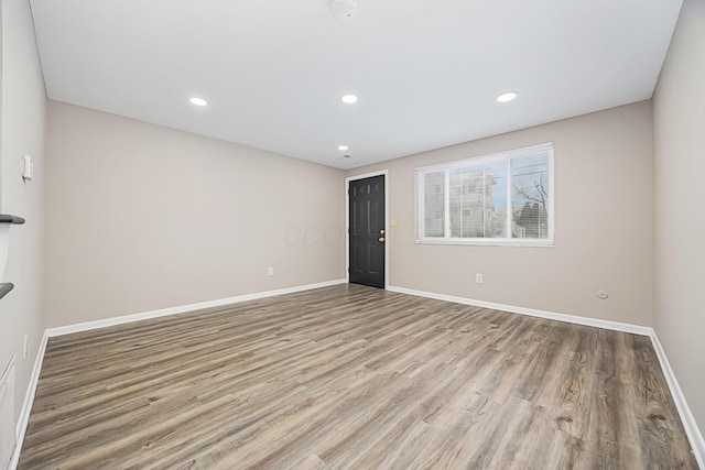 empty room featuring light hardwood / wood-style flooring