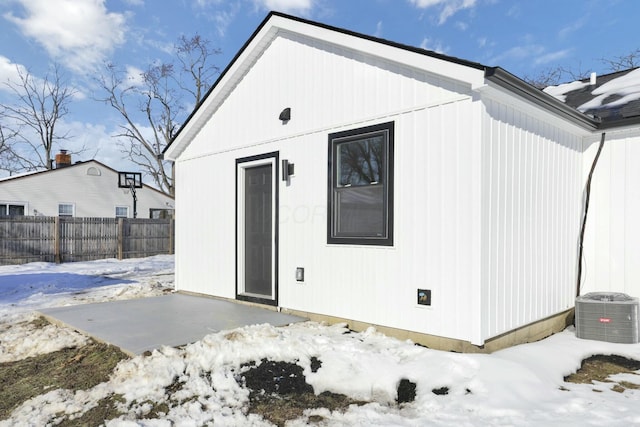 view of snow covered structure