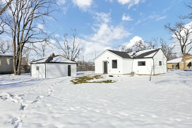 modern farmhouse style home featuring central air condition unit