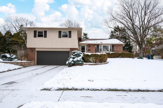 tri-level home featuring a garage