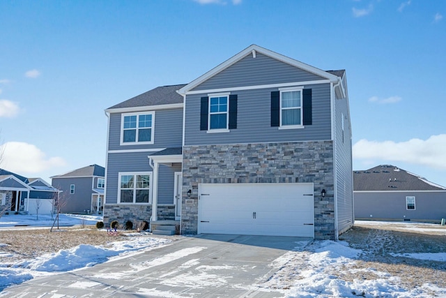 view of front of house featuring a garage