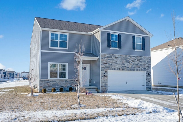 view of front of home featuring a garage