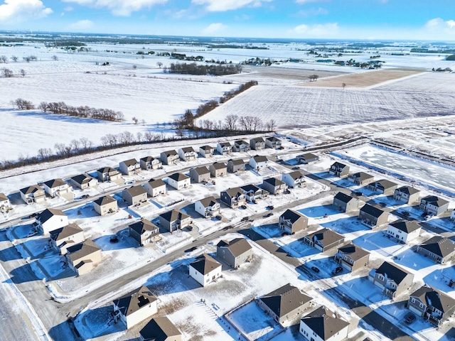 view of snowy aerial view