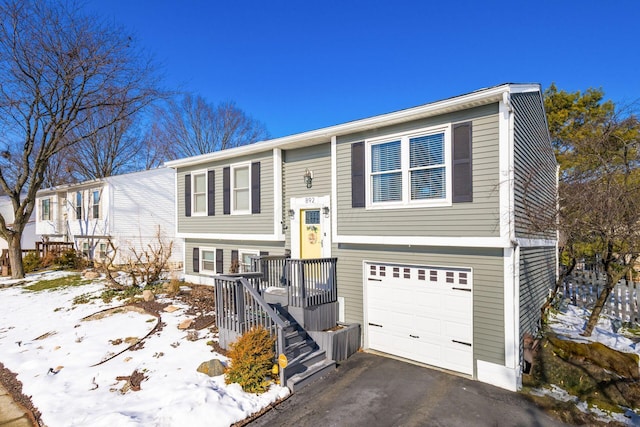 split foyer home with a garage