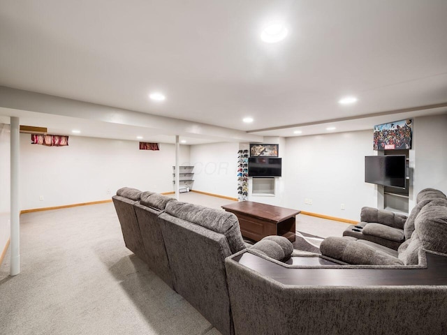 view of carpeted living room