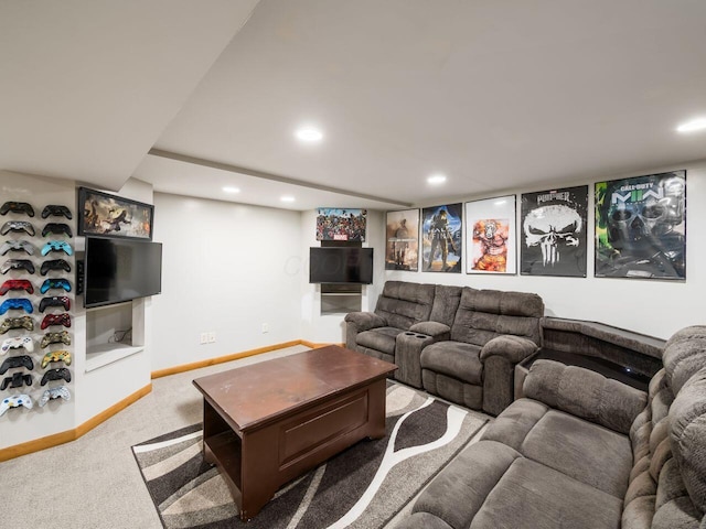 view of carpeted living room