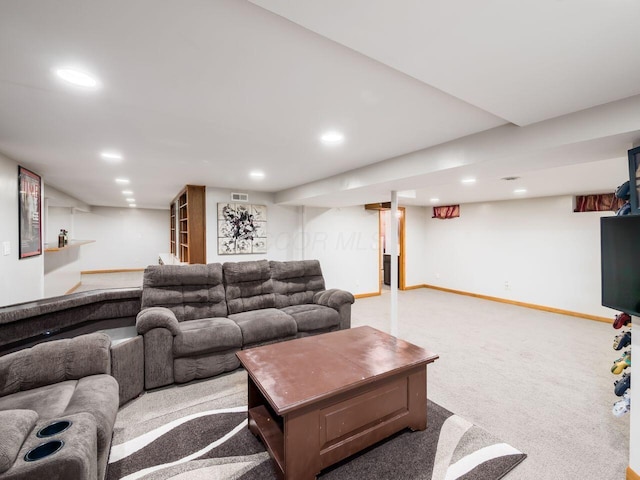 view of carpeted living room