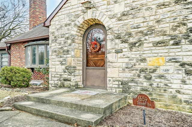 view of doorway to property