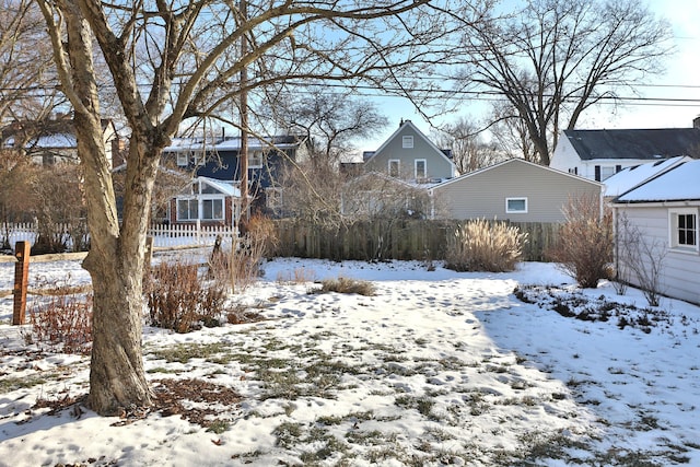 view of snowy yard