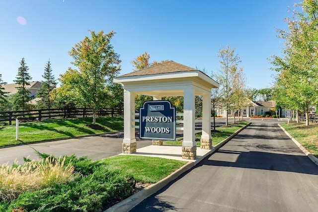 view of property's community with a gazebo