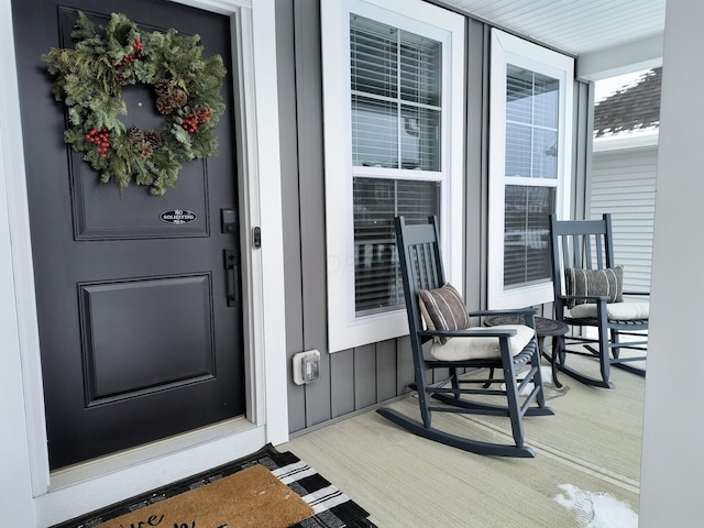 view of doorway to property