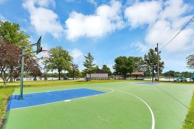 view of basketball court