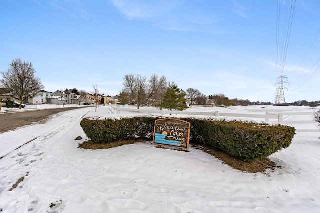 view of snowy yard