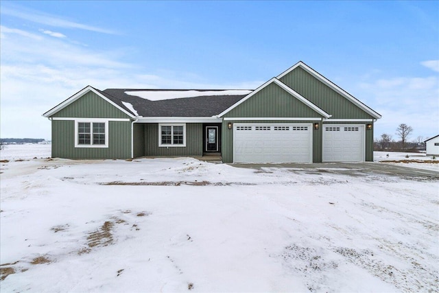 view of front facade with a garage