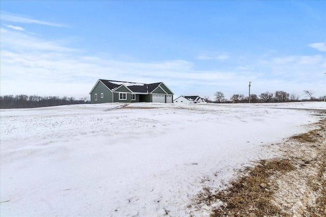 view of snow covered structure