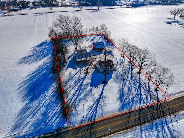 view of snowy aerial view