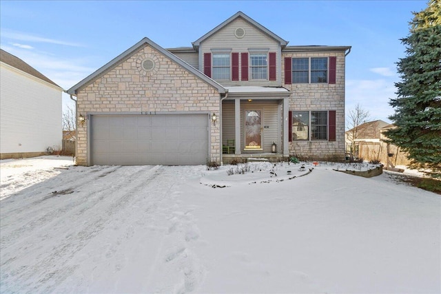 front facade featuring a garage