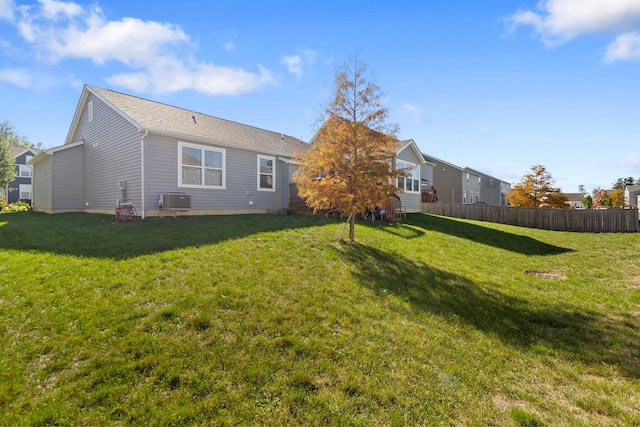 709 Salisbury St, Pickerington, OH 43147 - rear view of property featuring a yard, fence, and cooling unit