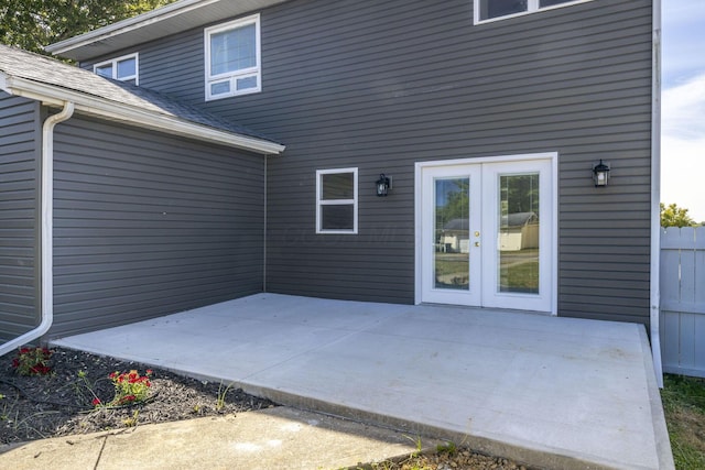 view of patio / terrace featuring french doors