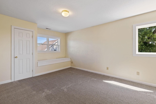 view of carpeted spare room