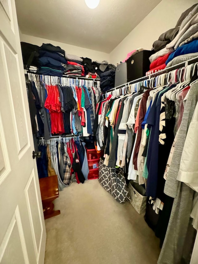 view of walk in closet