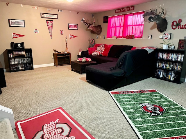 view of carpeted living room