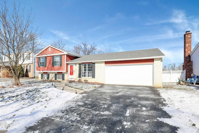 tri-level home with a garage