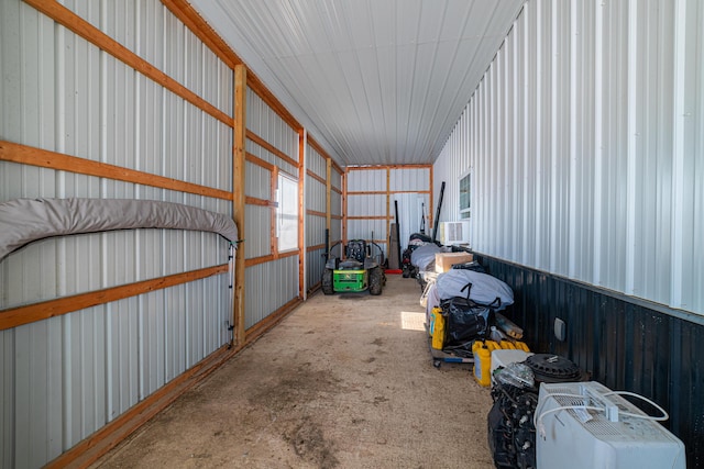 interior space with cooling unit