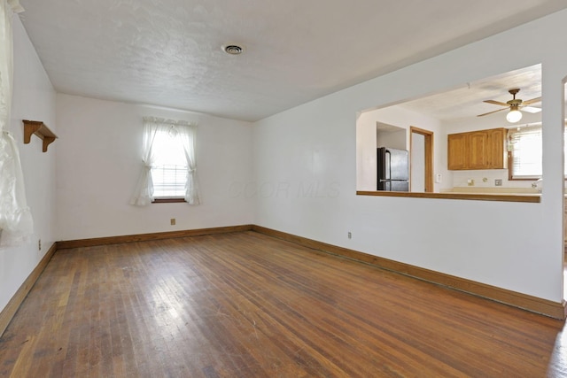 10 Main St, Orient, OH 43146 - spare room with a ceiling fan, hardwood / wood-style flooring, and baseboards