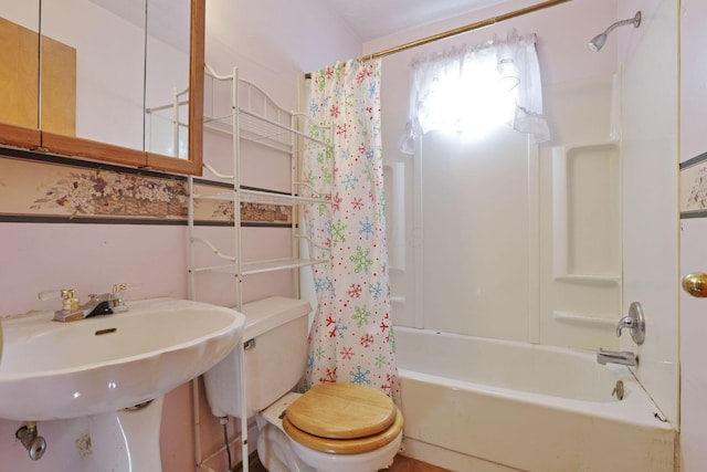 10 Main St, Orient, OH 43146 - bathroom with toilet, shower / bath combo, and a sink