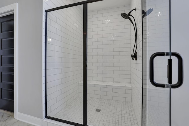 bathroom with walk in shower