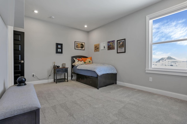 view of carpeted bedroom