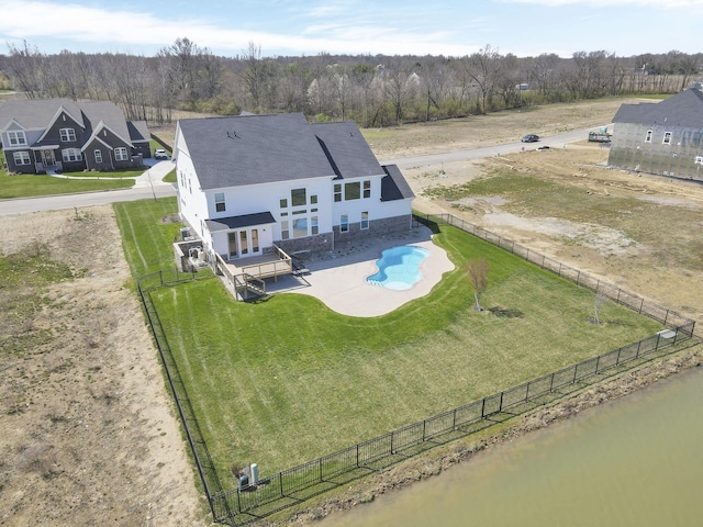 6764 Woodedge Ln, Hilliard, OH 43026 - birds eye view of property with a water view
