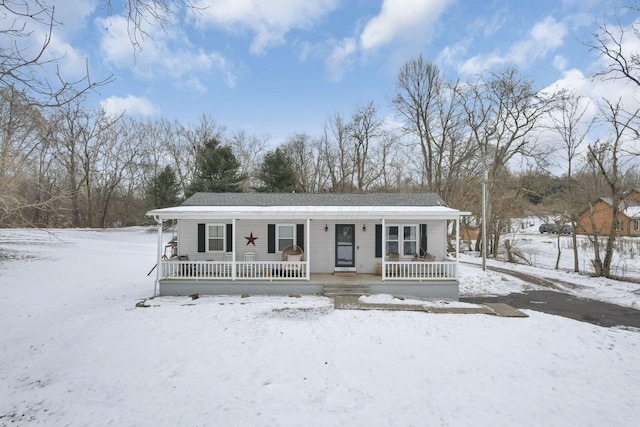 view of front of house with covered porch