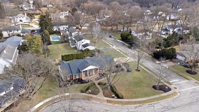 bird's eye view featuring a residential view