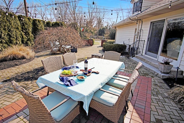 view of patio with outdoor dining space