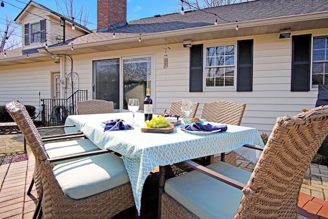 deck featuring outdoor dining space