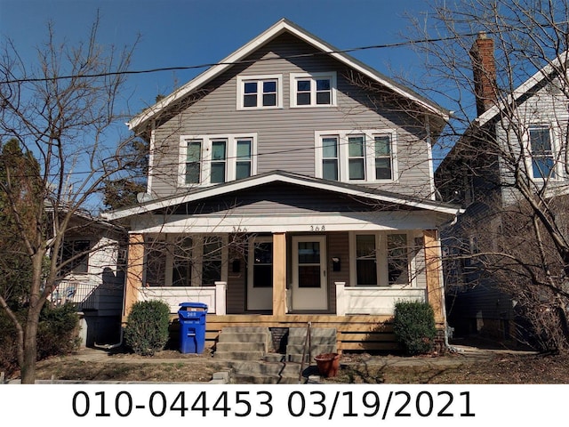 view of front of house featuring covered porch