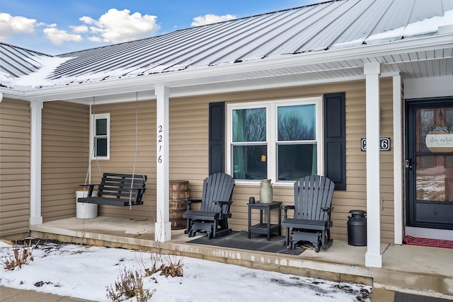 exterior space featuring a porch