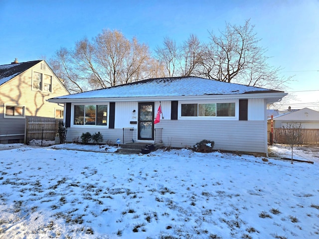 view of front of home